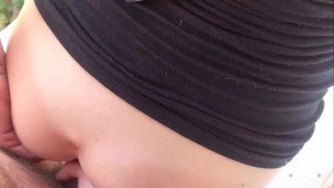 Tattooed beauty gets big dick from ass to mouth on the balcony