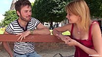 1st time anal casting of a pretty young french